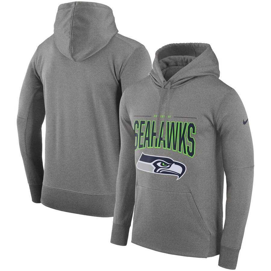 Seattle Seahawks Nike Sideline Property of Performance Pullover Hoodie Gray,We sell and wholesale Seattle Seahawks Nike Sideline Property of Performance Pullover Hoodie Gray on line form chian!